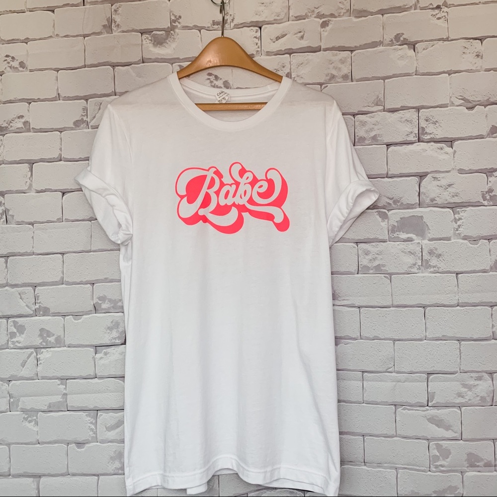 White “Babe”  Bella Canvas Graphic Tee